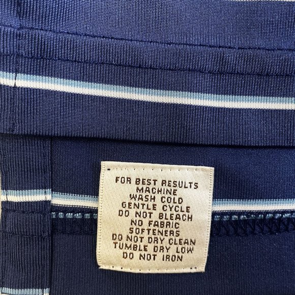 Peter Millar Polo Mens Large L Summer Comfort Blue Golf Striped Polyester Shirt - Picture 5 of 9